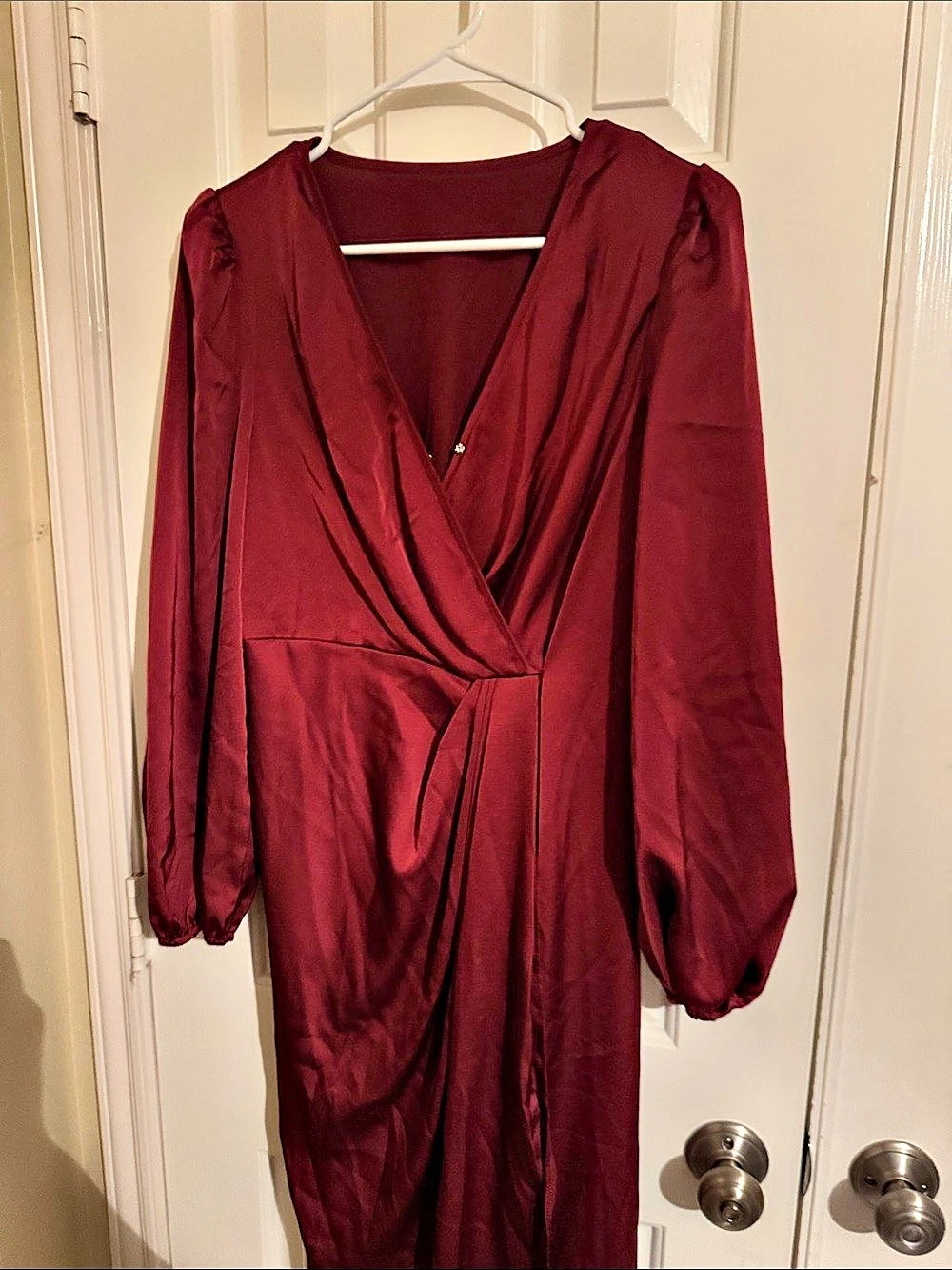 Cupshe Burgundy Wrap Maxi Dress NWT